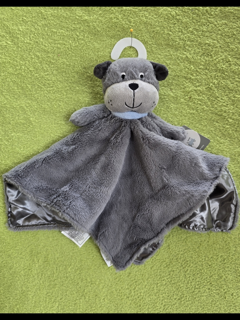 NWT MINT  Baby BOYS Security Blanket LOVEY - GRAY PUPPY DOG - ULTRA CUDDLY  (Q6)